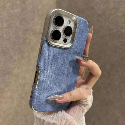 Denim Fabric iPhone Case – Retro Cowboy Style for iPhone 11–17 Series
