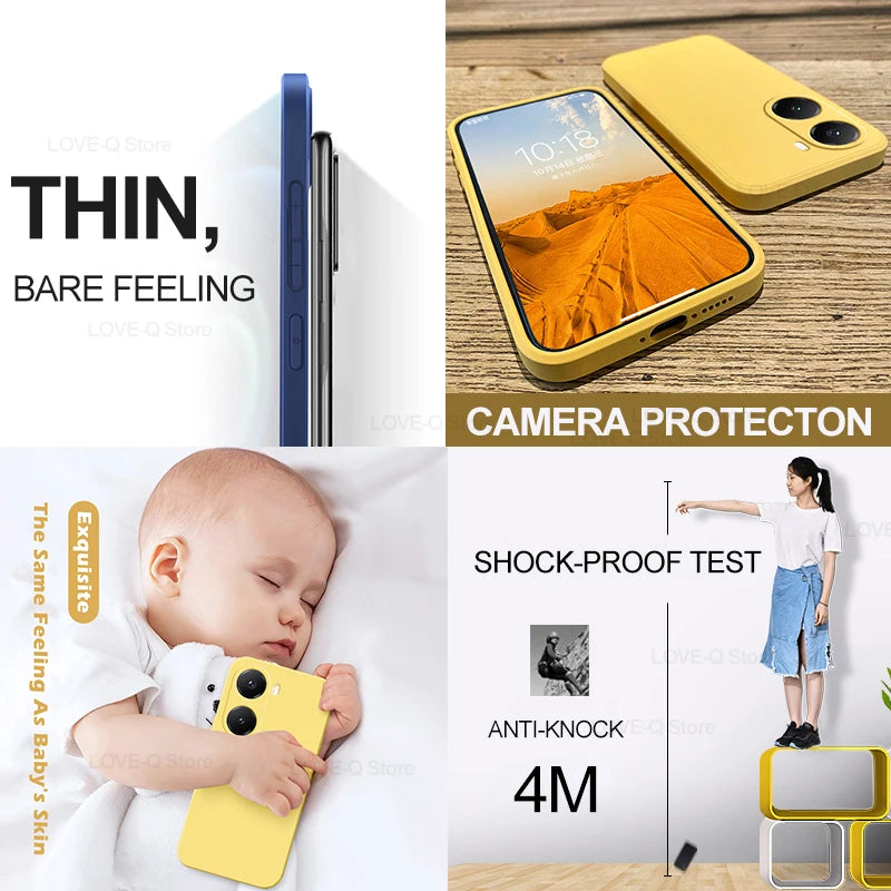 Poco X7 / X7 Pro Case – Liquid Silicone Shockproof Cover
