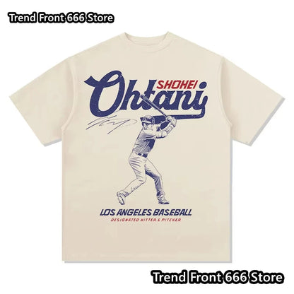 Shohei Ohtani Graphic T-Shirt – Baseball Fan Cotton Crewneck Tee