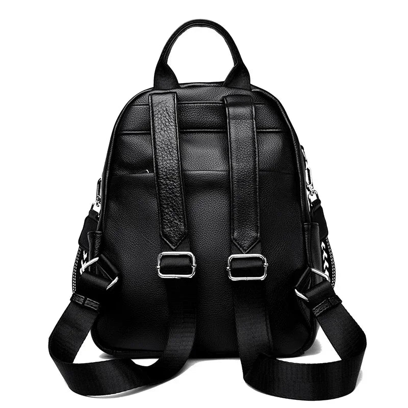 Genuine Leather Women's Backpack – Rivet Studded Style