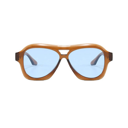 Double Bridge Retro Sunglasses – Gradient Aviator Unisex