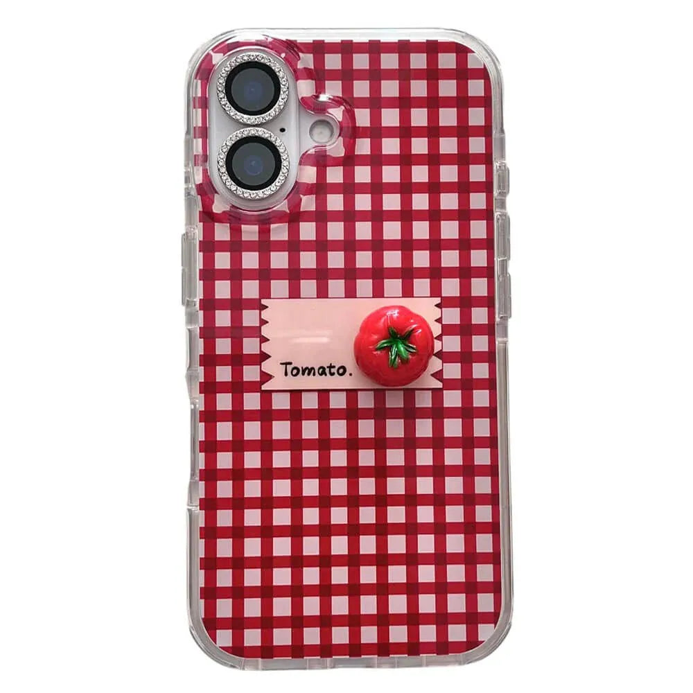 Tomato Checkered Samsung Galaxy Case – Cute Red Plaid Cover S21 to S26