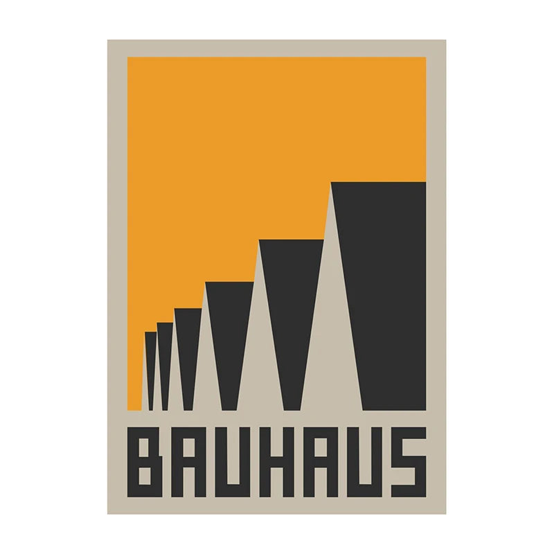 Bauhaus Geometric Abstract Art Poster – Minimalist Wall Print