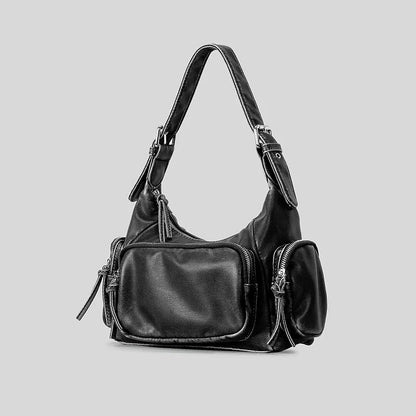 Women's Y2K Punk Shoulder Bag – Vintage Grunge Denim Handbag