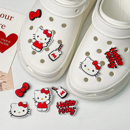 Hello Kitty Bow Shoe Charms Set