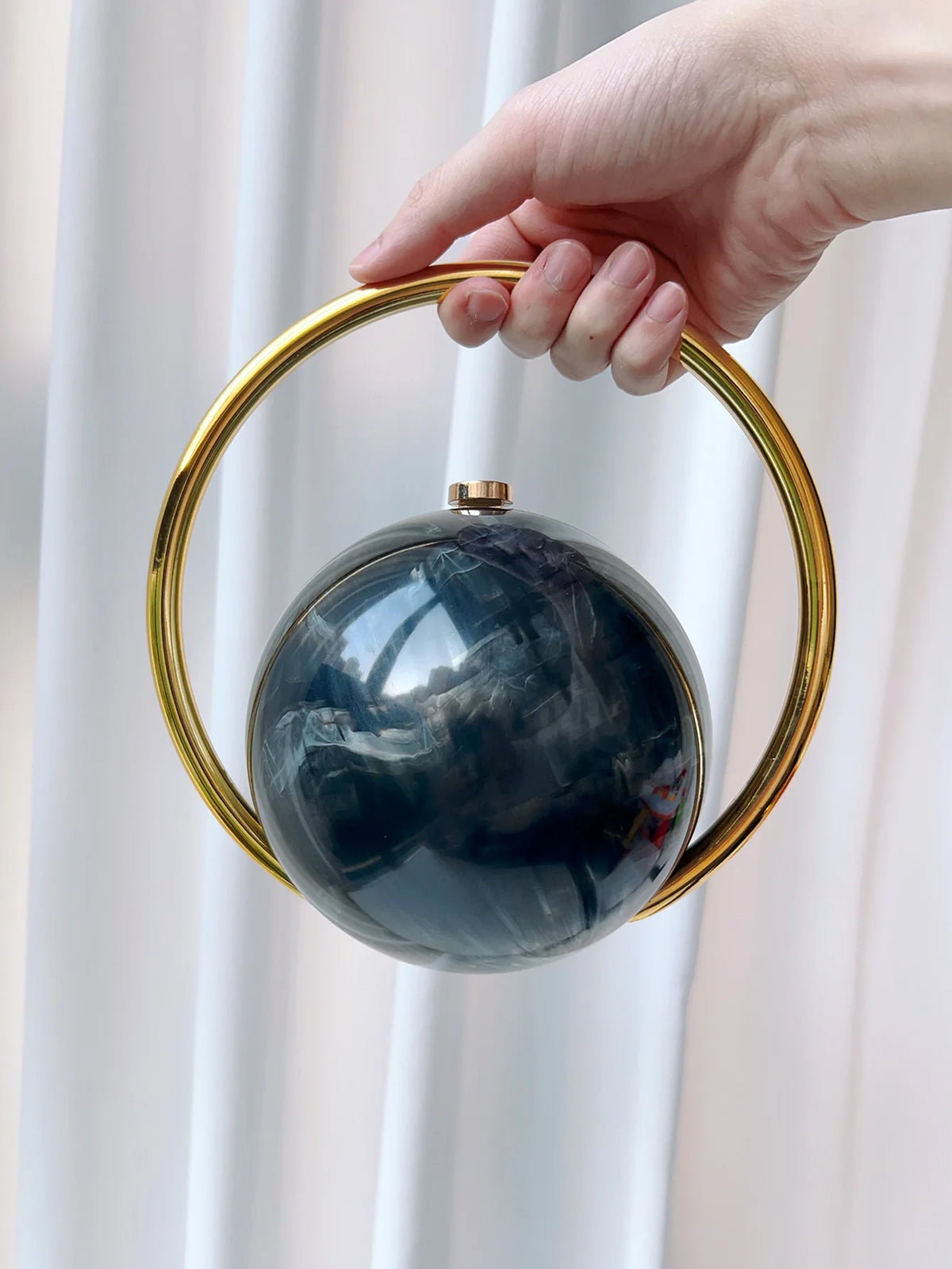 Round Ball Clutch Bag for Women – Luxury Mini Shoulder Purse