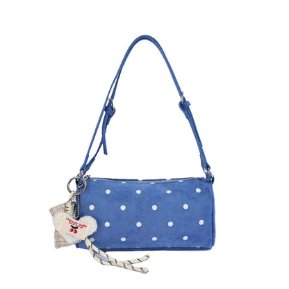 Polka Dot Shoulder Bag for Women – Retro Cute Underarm Purse