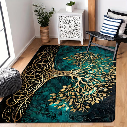 Tree of Life Rug – Nordic Celtic Style Floor Mat for Home