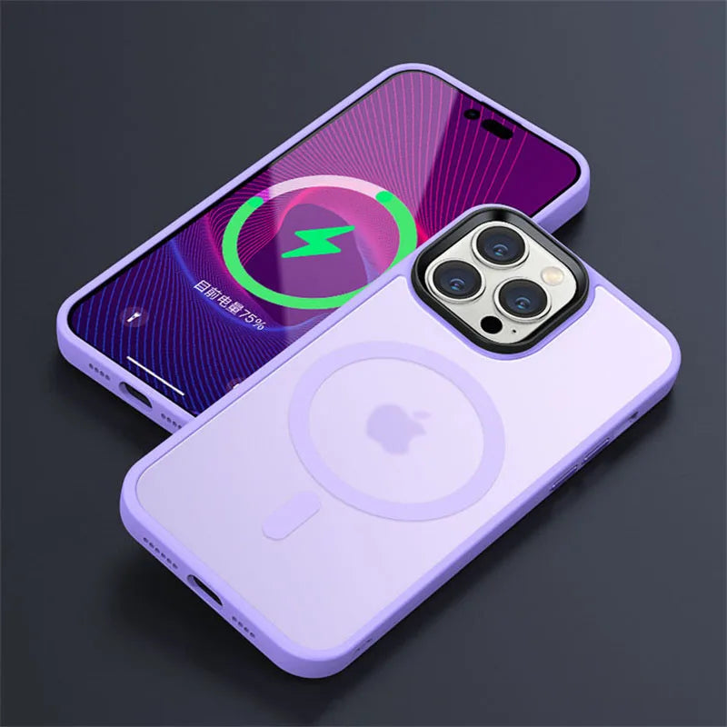 MagSafe Matte Translucent Shockproof iPhone Case – iPhone 11 to 17 Series
