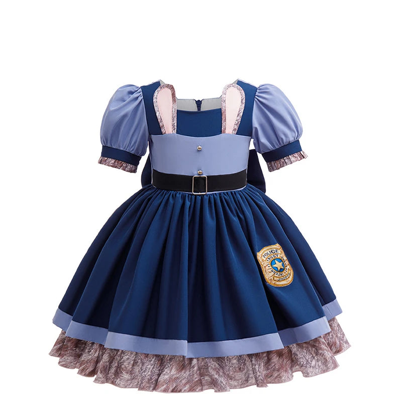 Girls Judy Bunny Police Costume Dress