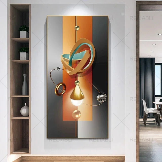 Abstract Geometric Wall Art Canvas Poster – Modern Nordic Decor