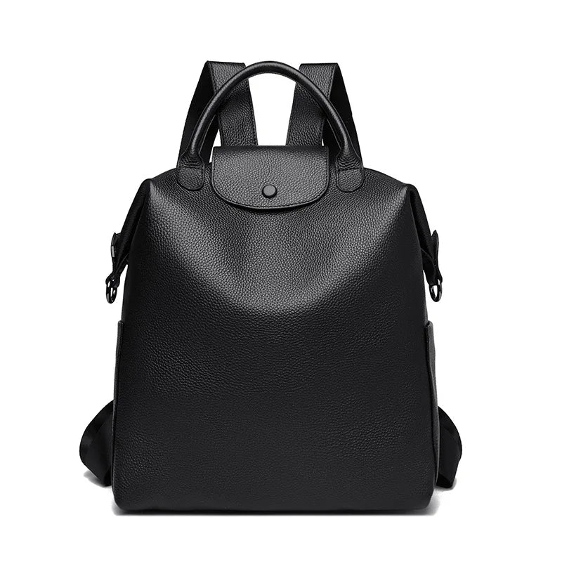 Genuine Leather Women Backpack – Luxury Casual Daypack