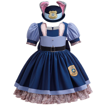 Girls Judy Bunny Police Costume Dress