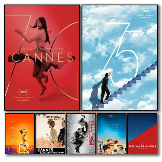 Cannes Film Festival Vintage Poster – Retro Movie Wall Art