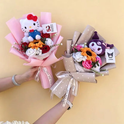 Sanrio Hello Kitty Kuromi Plush Bouquet Gift
