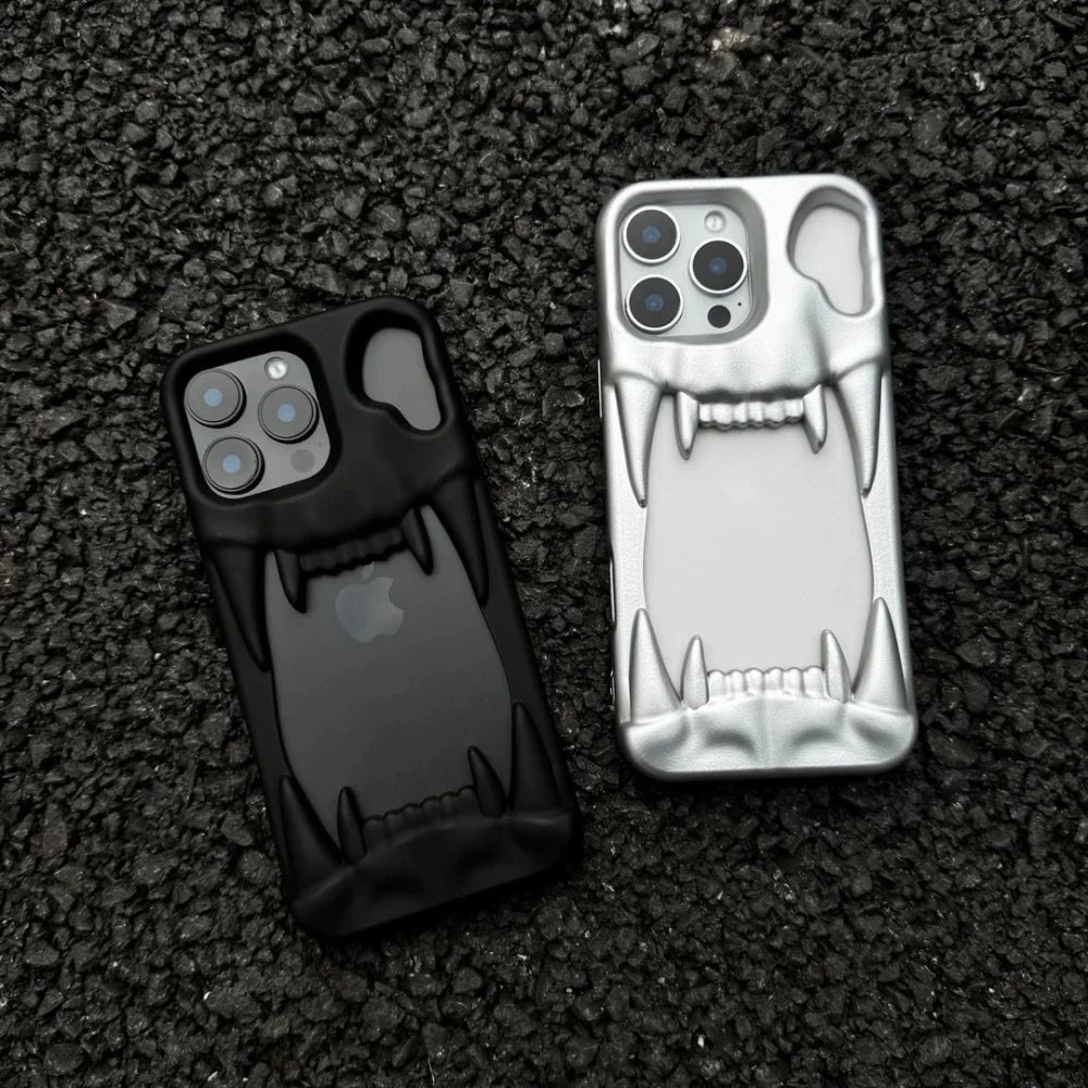 Skull Cut-Out Electroplated iPhone Case – iPhone 11 to 17 Series