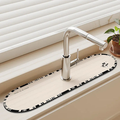 Diatomaceous Earth Sink Drain Mat – Absorbent Kitchen Faucet Mat