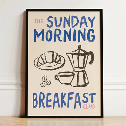 Wine & Dine Wall Art Poster – Retro Kitchen Print