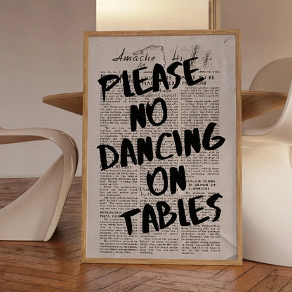 Vintage Newspaper Quote Wall Art Print – Psychedelic Typography Poster
