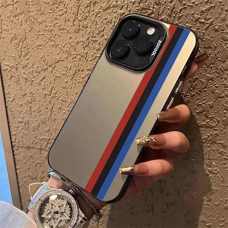 Carbon Fiber Racing Stripe iPhone Case – BMW M Style
