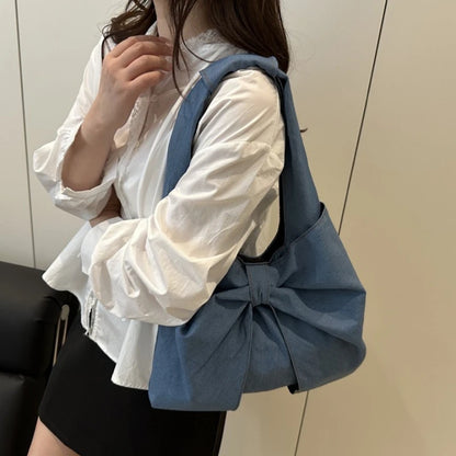 Sweet Bowknot Design Women's Denim Shoulder Bags