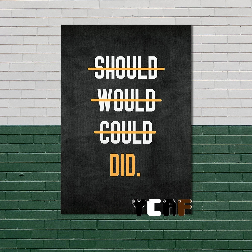 Motivational Quote Canvas Poster – Discipline Wall Art