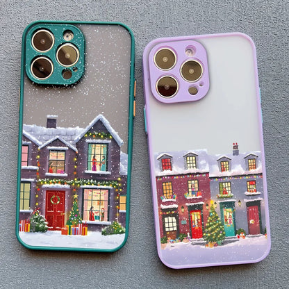 Christmas Snow Village iPhone Case – Winter Holiday Phone Cover