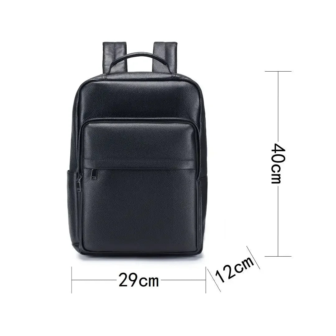 Genuine Leather Men's Laptop Backpack – Luxury Computer Bag