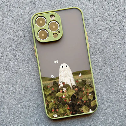Ghost iPhone Case – Shockproof Cute Strawberry Garden Design
