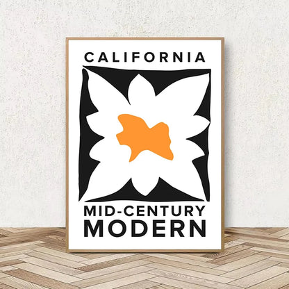 Mid-Century Modern Wall Art Poster – Retro Abstract Geometric Print