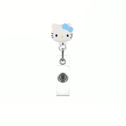 Sanrio Cat Retractable Badge Reel Keychain