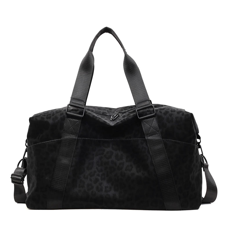 Leopard Print Duffle Bag – Large Capacity Travel Weekender