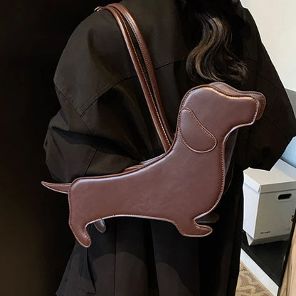 Three-dimensional Dachshund Shoulder Bag