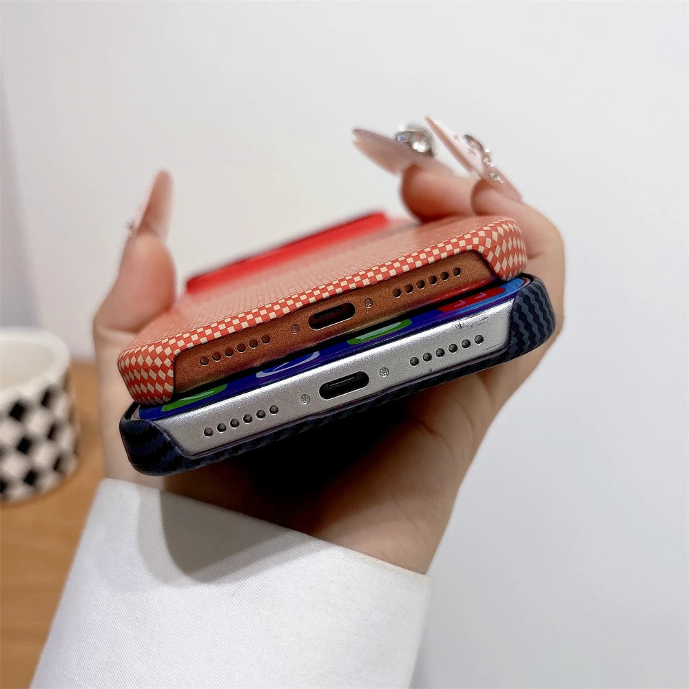 Carbon Fiber iPhone Case – Slim MagSafe Compatible Cover