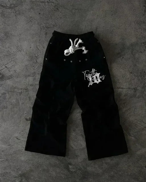 Y2K Gothic Harajuku Sweatpants – Loose Casual Pants with Letter Patch