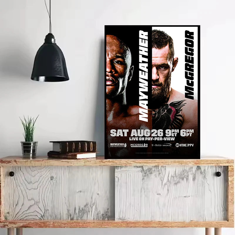 UFC MMA Fight Poster Print – Boxing & MMA Canvas Wall Art for Gym