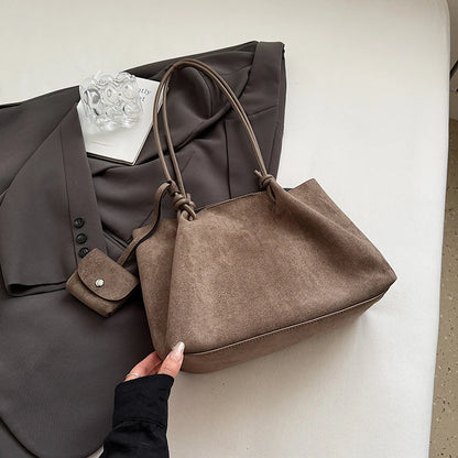Luxury Faux Suede Tote Bag New Shoulder Bag
