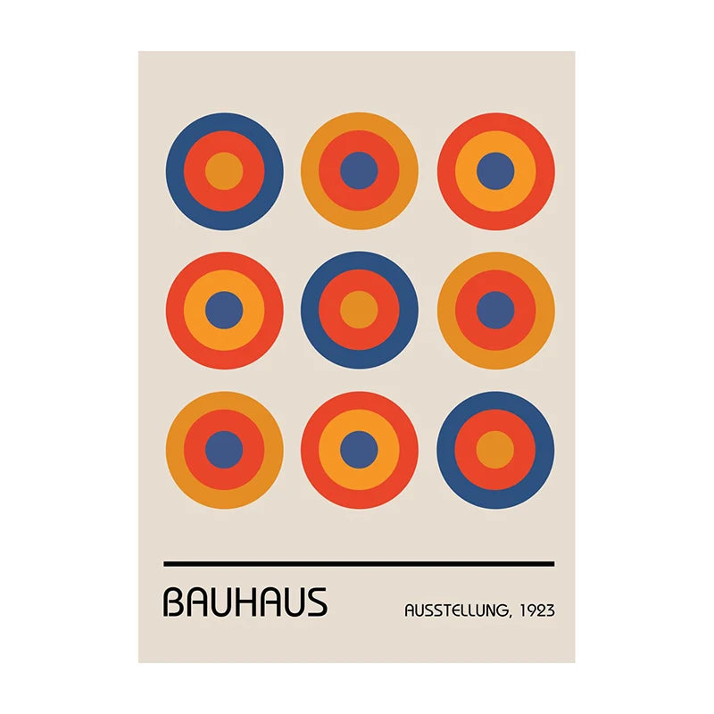 Bauhaus Geometric Abstract Art Poster – Minimalist Wall Print