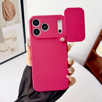 Slide Camera Lens Protection Silicone iPhone 17 Case – Pro Max & Air