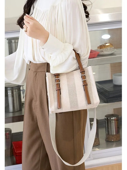 Luxury PU Leather Tote Bag – Women's Shoulder & Crossbody Handbag