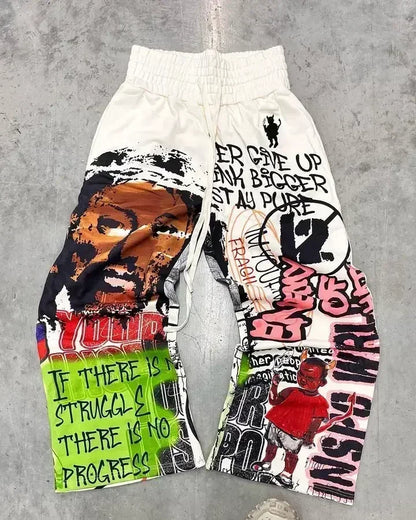 Y2K Gothic Harajuku Sweatpants – Loose Casual Pants with Letter Patch