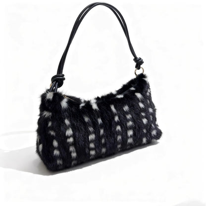 Mink Fur Shoulder Bag – Luxury Women's Crossbody Handbag