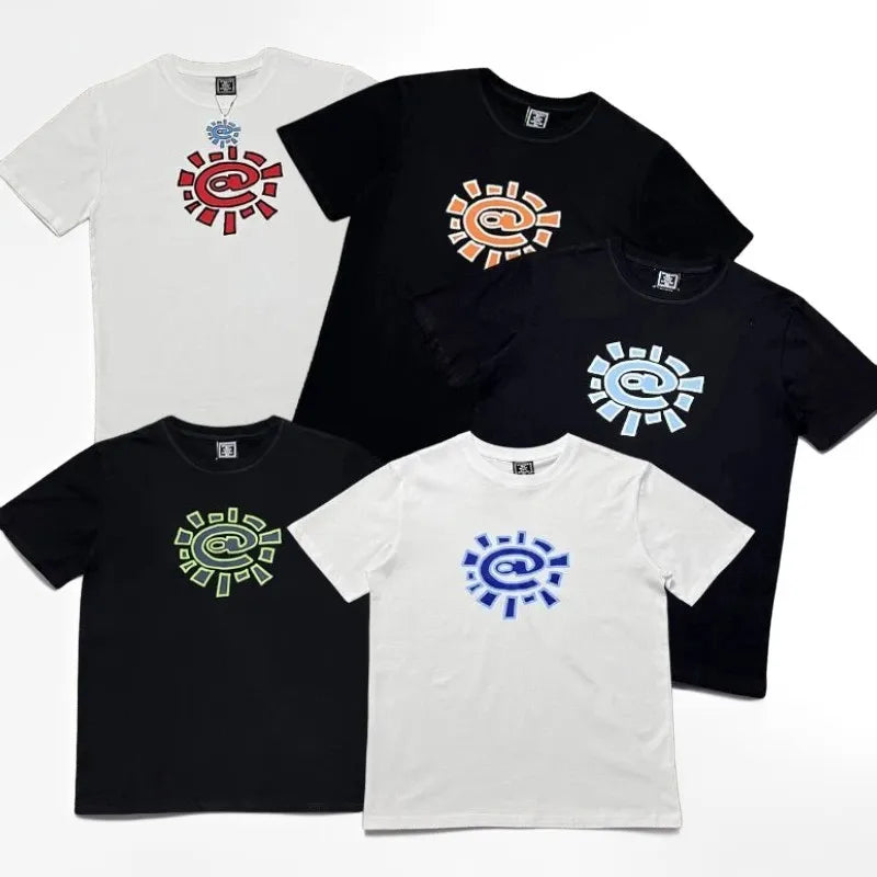 Sun Print Graphic T-Shirt – Casual Cotton Tee for Men & Women
