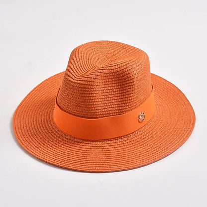 Panama Straw Sun Hat Unisex Elegant Beach Travel Hat