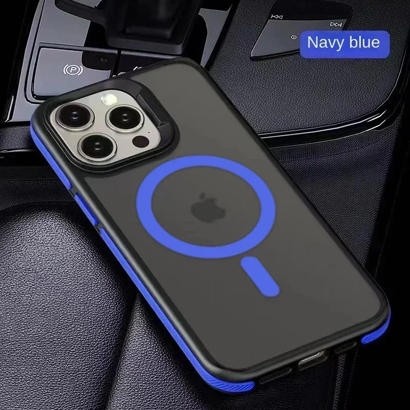 MagSafe Matte Translucent Armor iPhone Case – Shockproof, Multi-Model