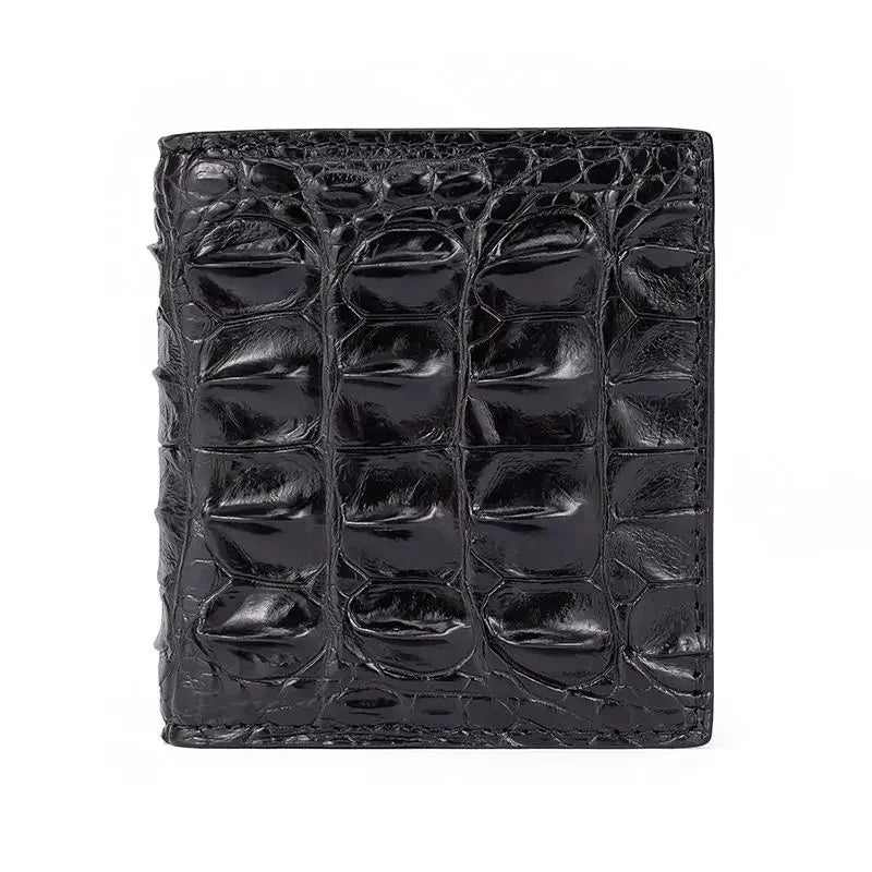 Crocodile Leather Men's Wallet – Luxury Short Bifold with Card Holder