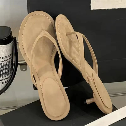 Women's Clip Toe Low Heel Flip Flop Sandals