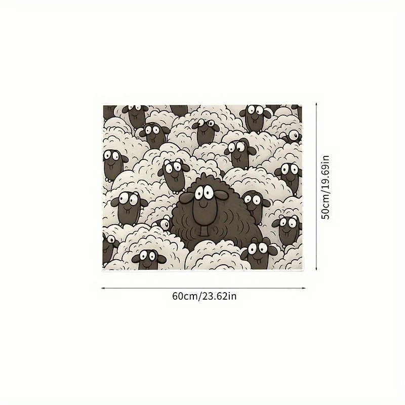 Vikama Sheep Print Washer Dryer Cover Pad Quick Drying Absorptive Top Protection Suitable
