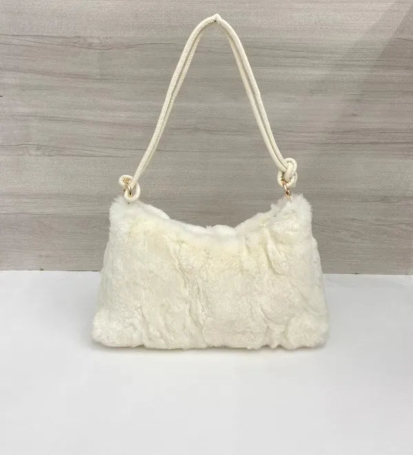 Mink Fur Shoulder Bag – Luxury Women's Crossbody Handbag