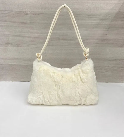 Mink Fur Shoulder Bag – Luxury Women's Crossbody Handbag